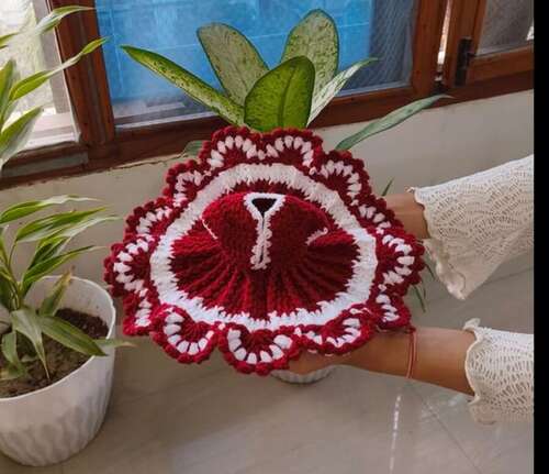 Deity Poshak - Red & White