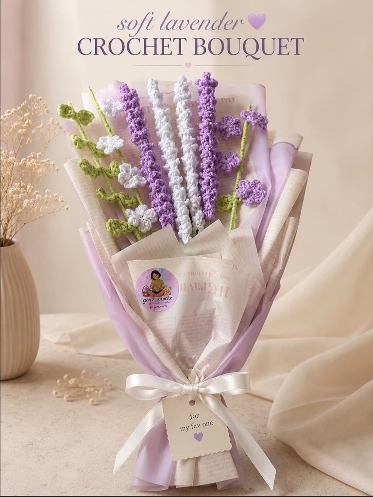 Lavender Crochet Bouquet